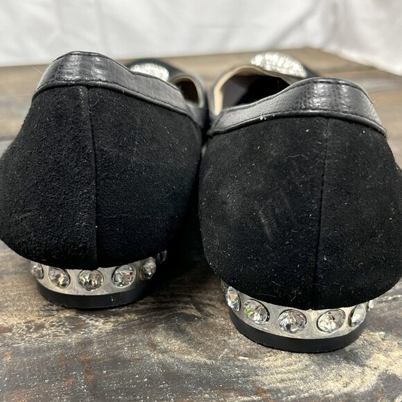 Avon SHOES Size 11 WOMENS Cushion Walk Suede w/ Jeweled Heels - Picture 4 of 7